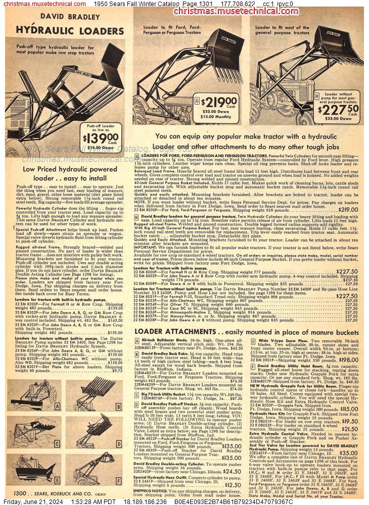 1950 Sears Fall Winter Catalog, Page 1301
