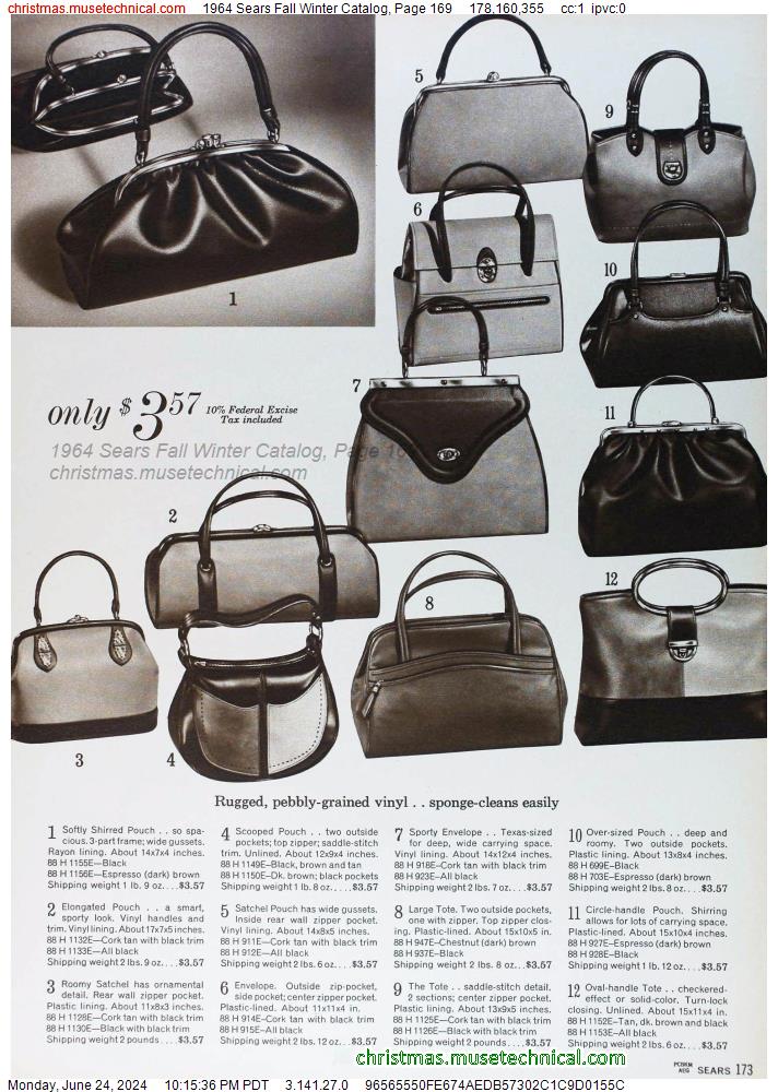 1964 Sears Fall Winter Catalog, Page 169