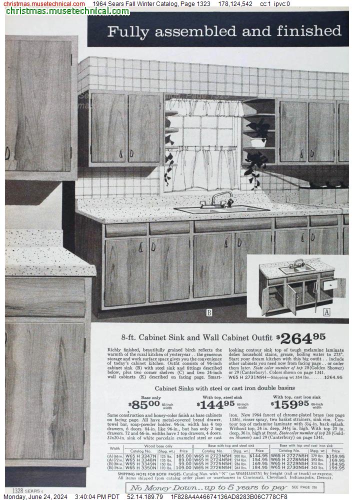 1964 Sears Fall Winter Catalog, Page 1323