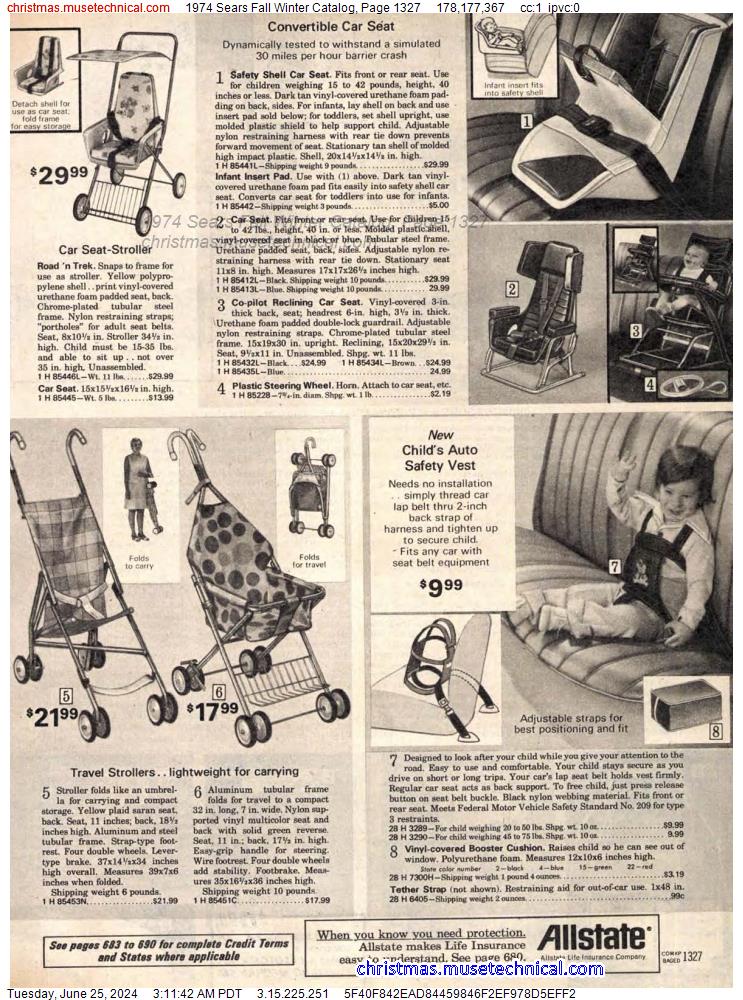 1974 Sears Fall Winter Catalog, Page 1327