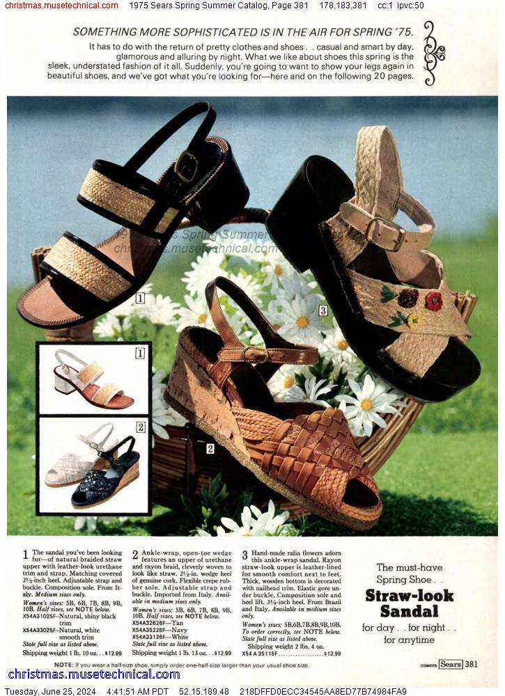 1975 Sears Spring Summer Catalog, Page 381