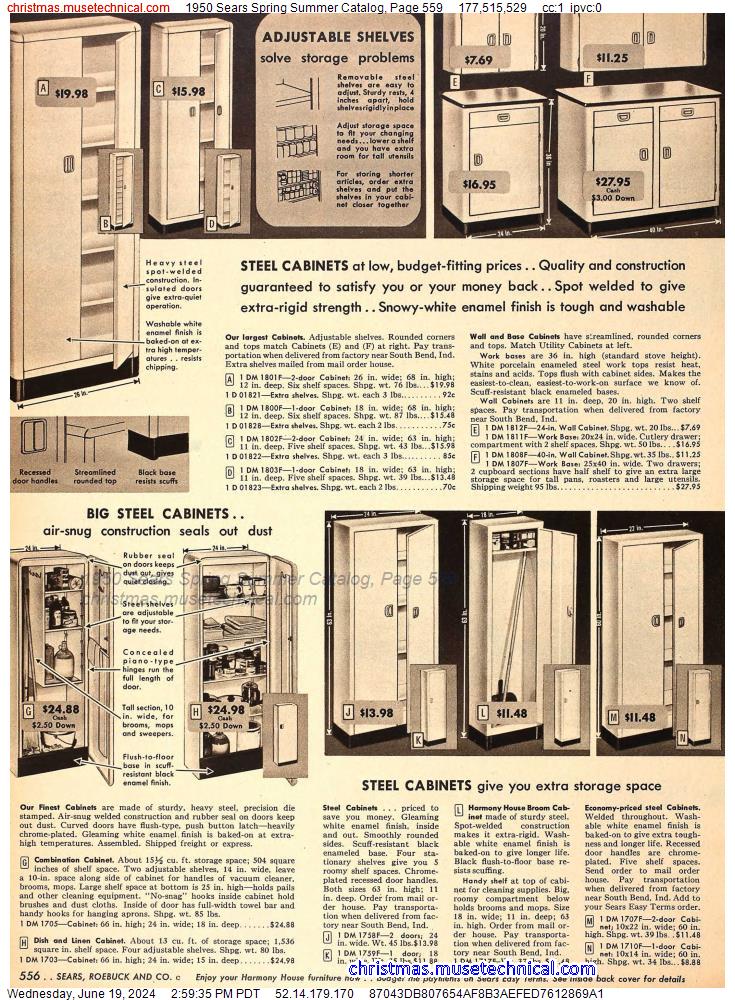 1950 Sears Spring Summer Catalog, Page 559