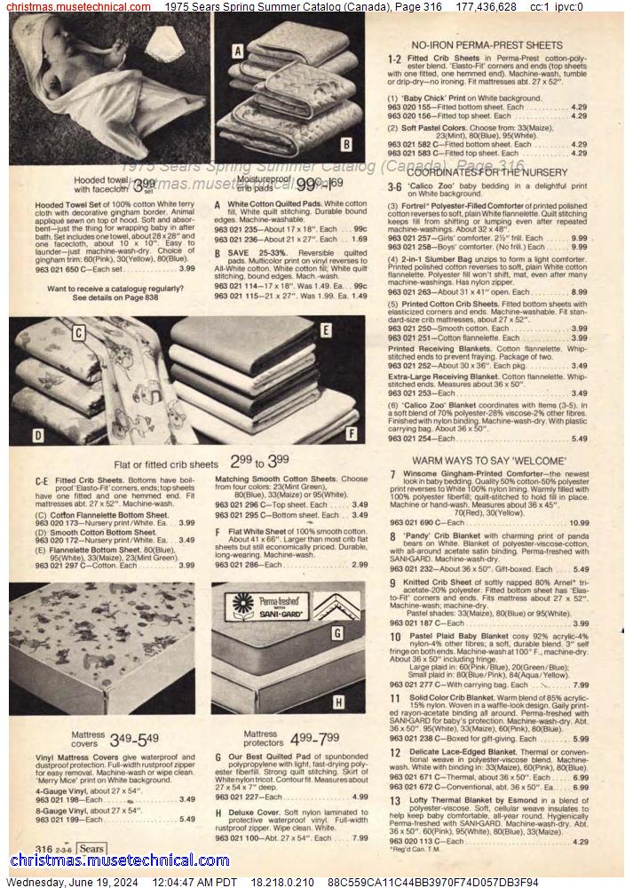 1975 Sears Spring Summer Catalog (Canada), Page 316