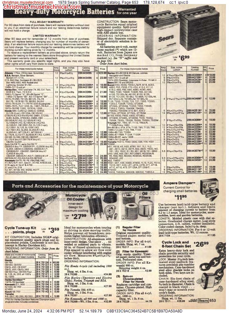 1978 Sears Spring Summer Catalog, Page 653