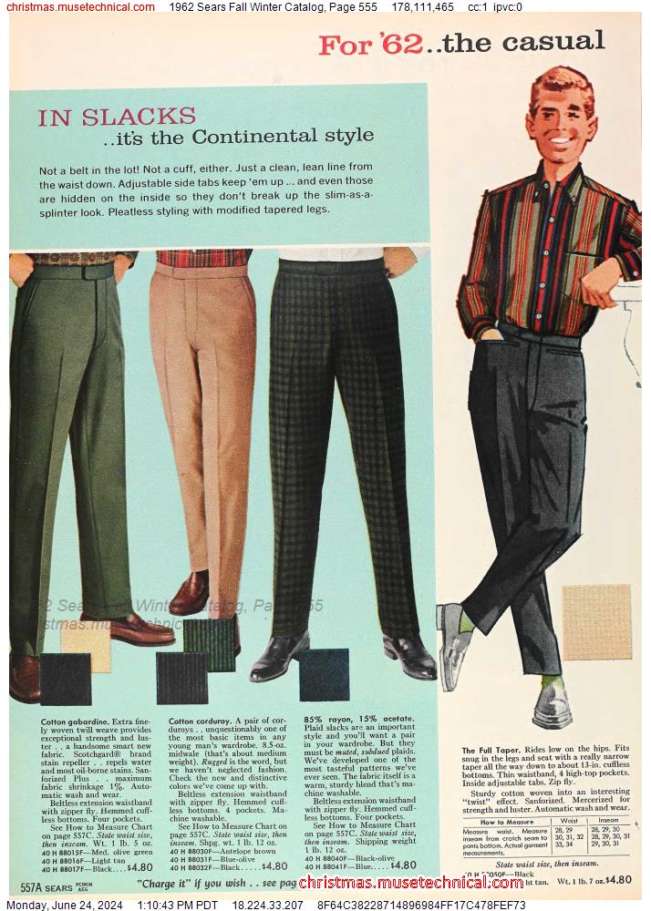 1962 Sears Fall Winter Catalog, Page 555