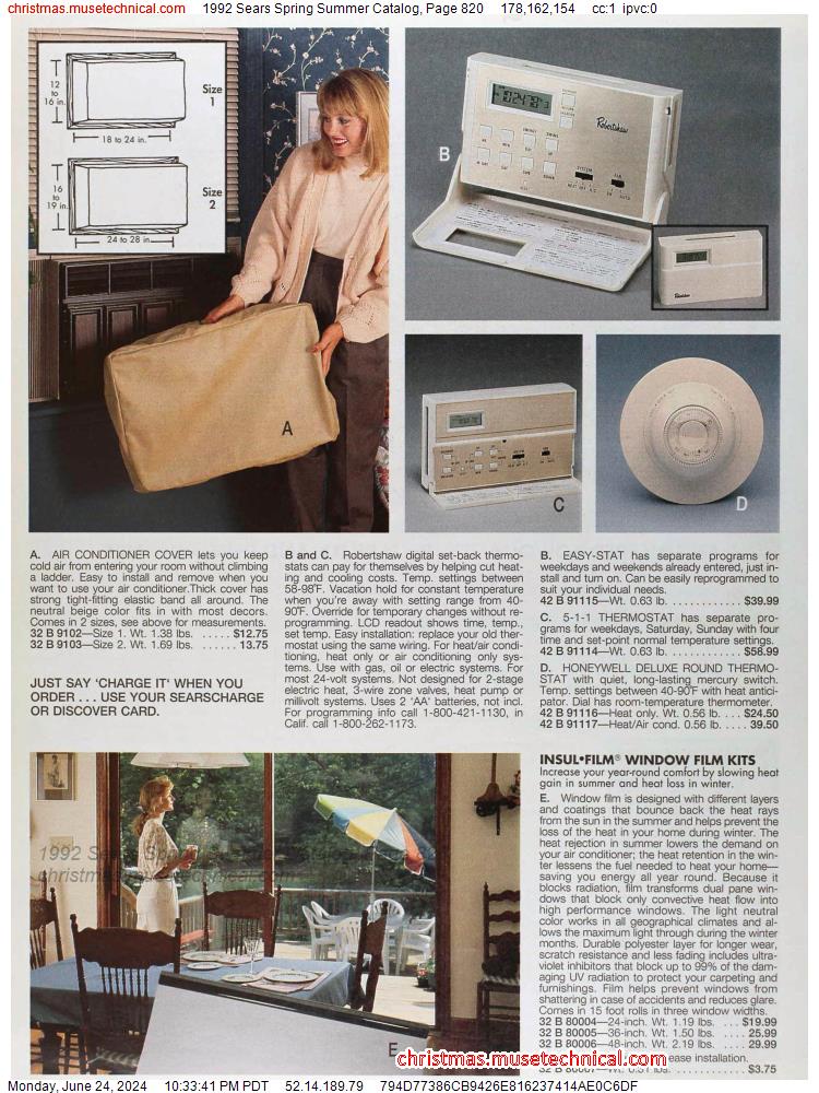 1992 Sears Spring Summer Catalog, Page 820