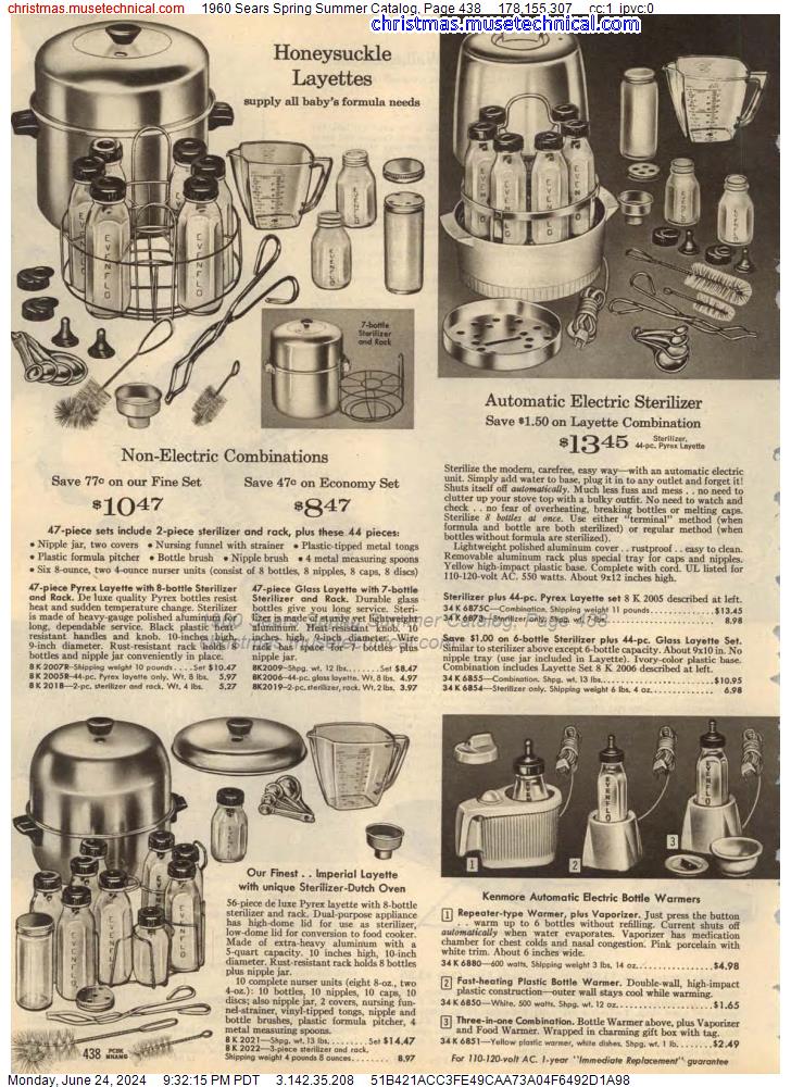 1960 Sears Spring Summer Catalog, Page 438