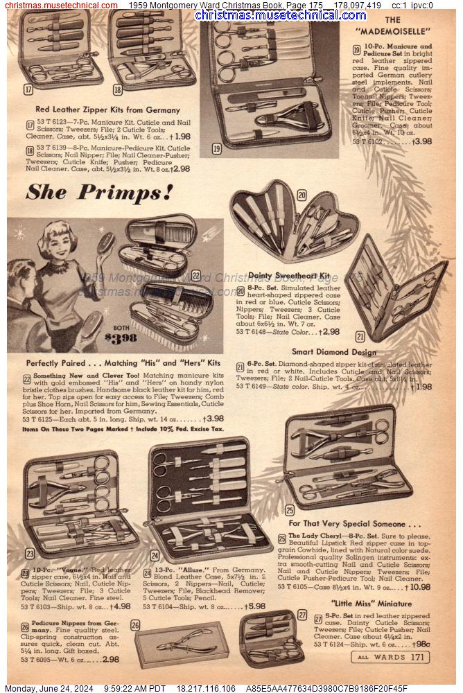 1959 Montgomery Ward Christmas Book, Page 175