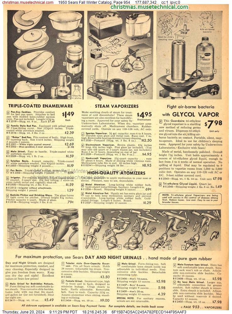 1950 Sears Fall Winter Catalog, Page 954