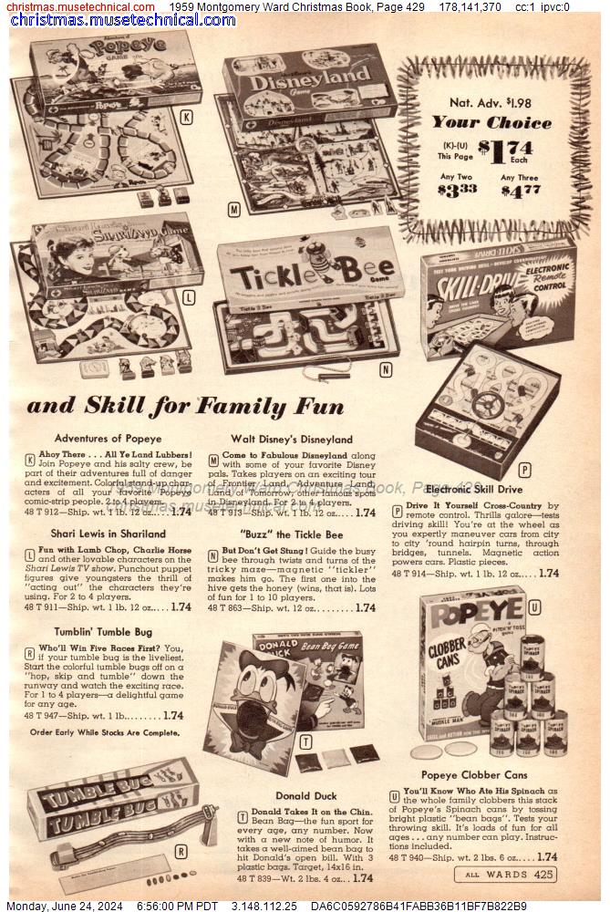 1959 Montgomery Ward Christmas Book, Page 429