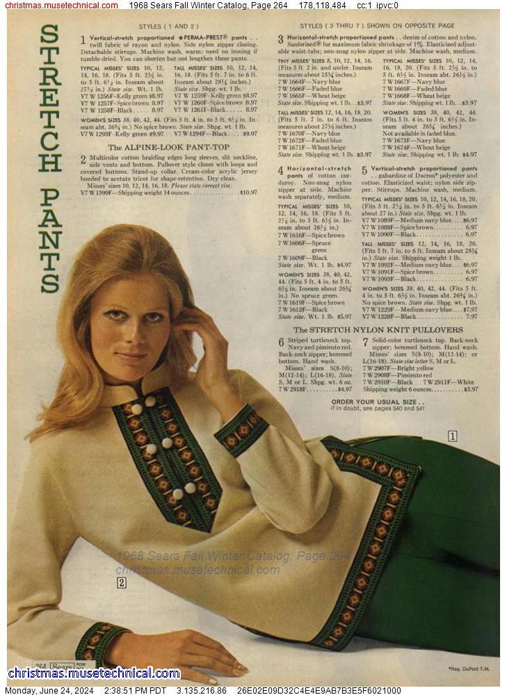 1968 Sears Fall Winter Catalog, Page 264
