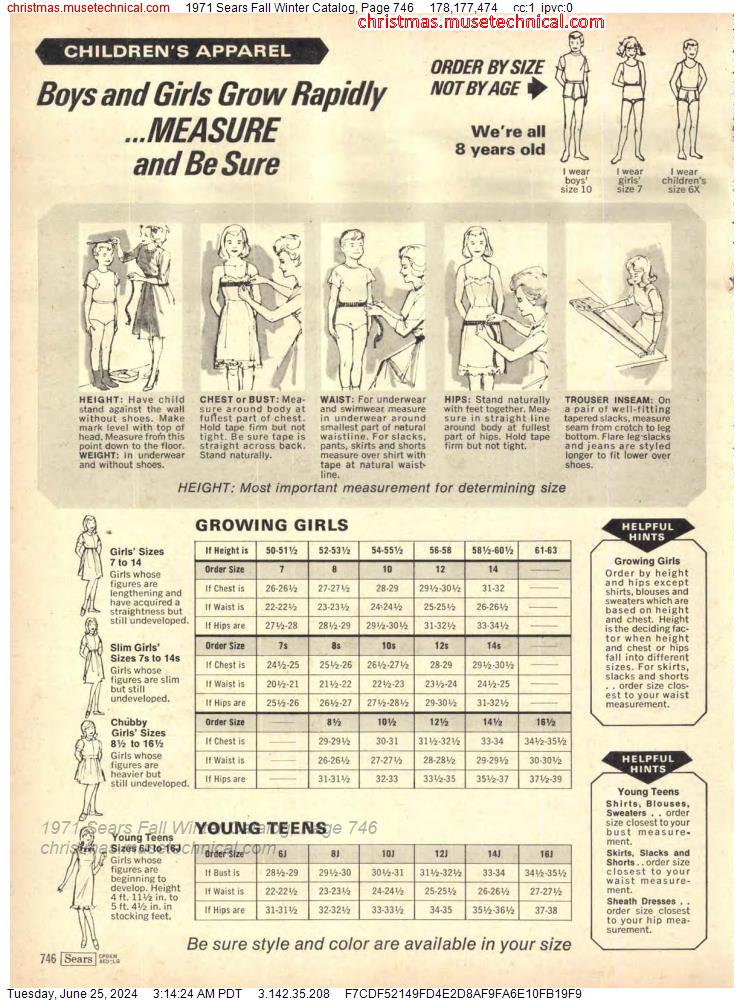 1971 Sears Fall Winter Catalog, Page 746