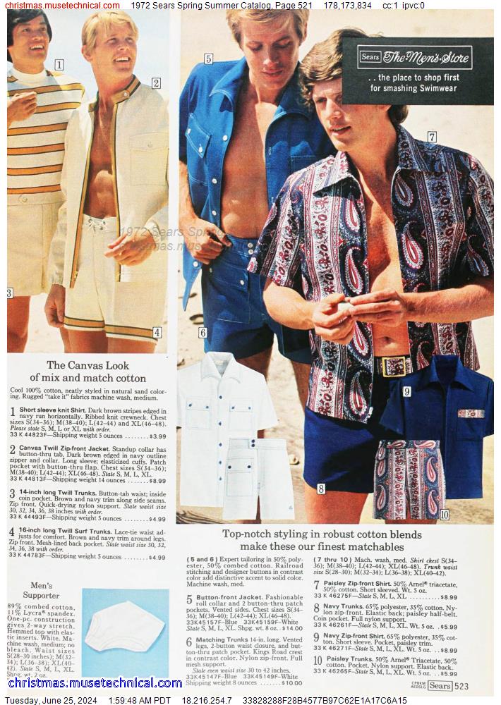 1972 Sears Spring Summer Catalog, Page 521