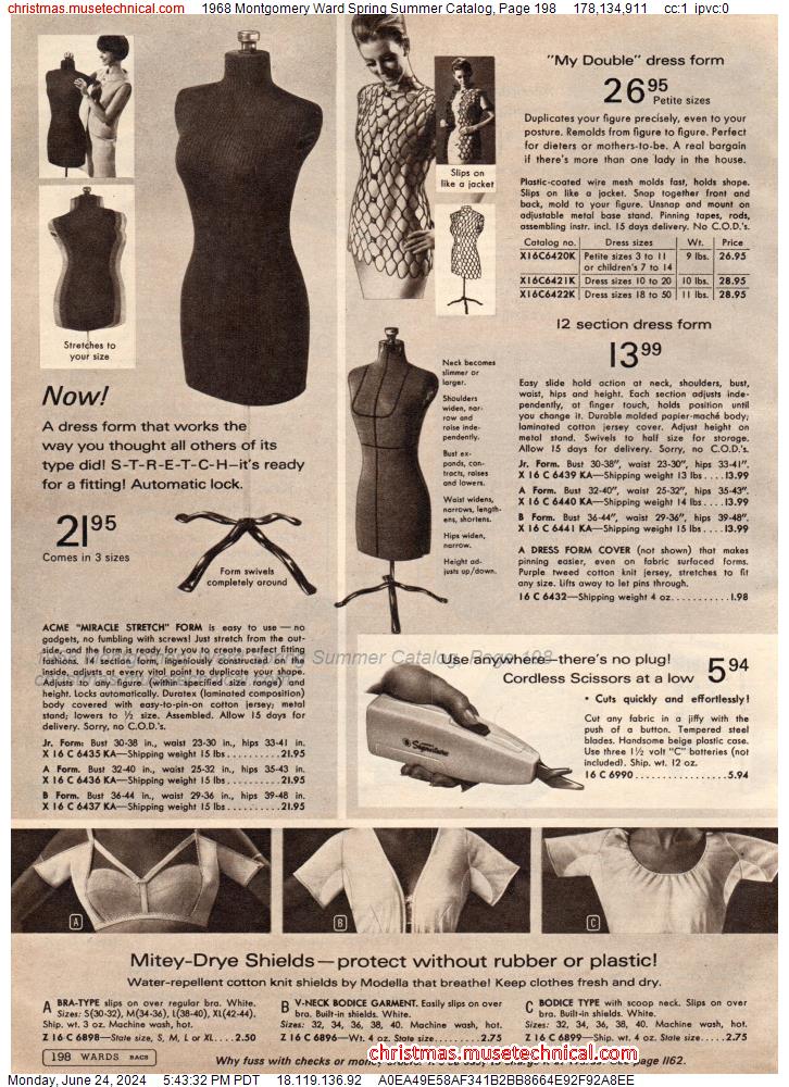1968 Montgomery Ward Spring Summer Catalog, Page 198