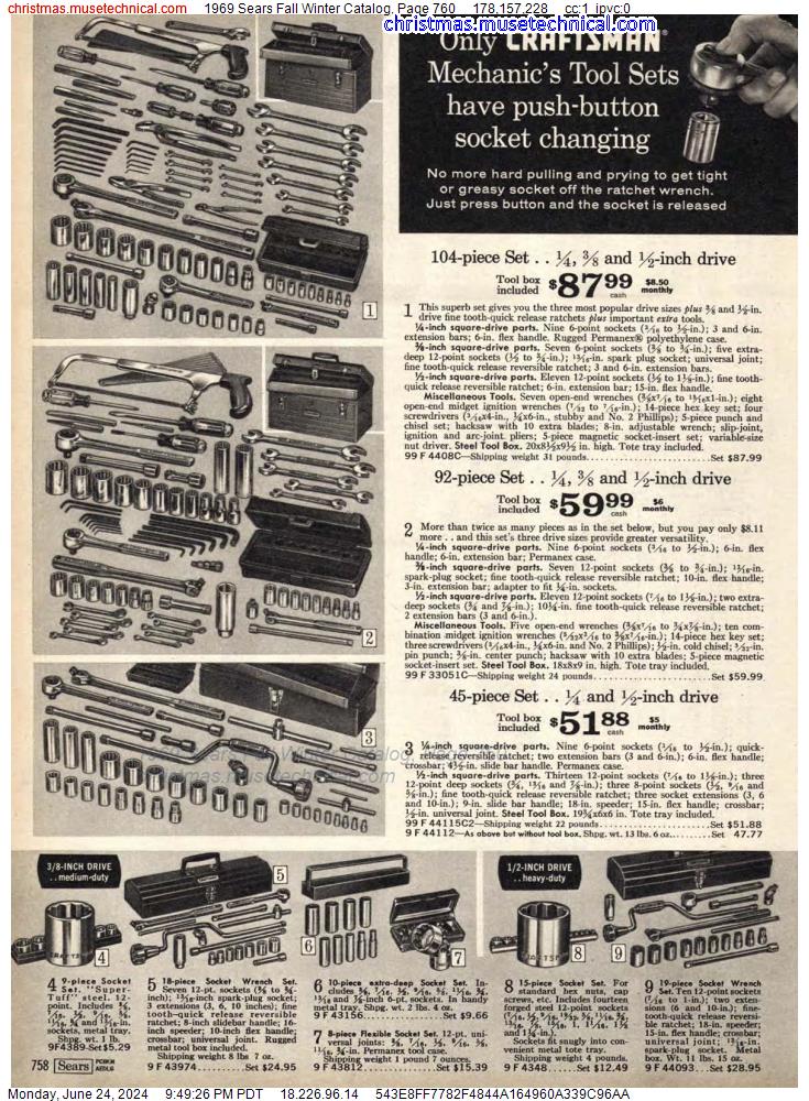 1969 Sears Fall Winter Catalog, Page 760