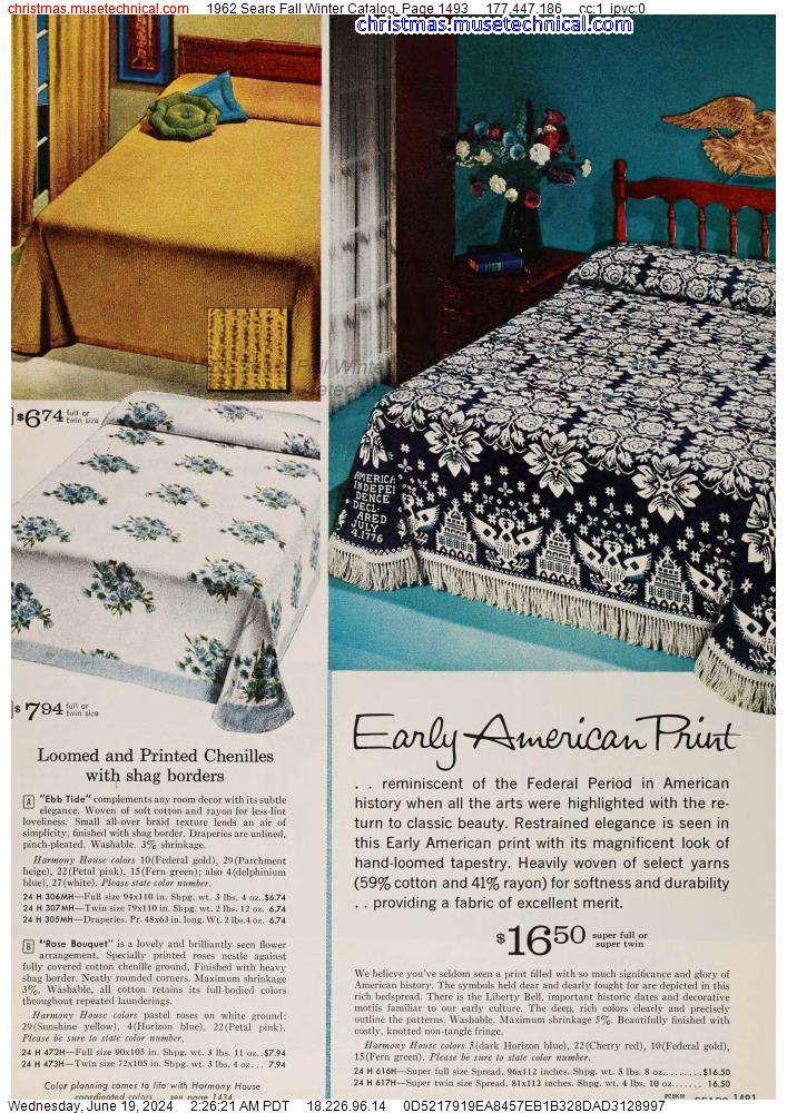 1962 Sears Fall Winter Catalog, Page 1493