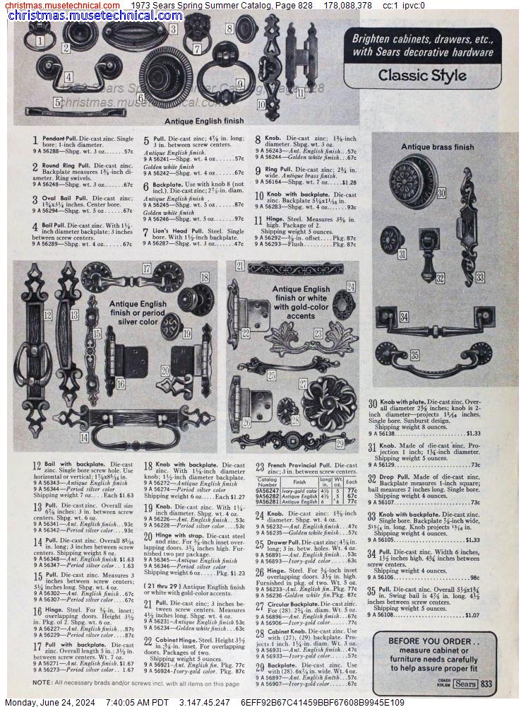 1973 Sears Spring Summer Catalog, Page 828