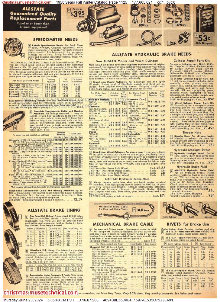 1950 Sears Fall Winter Catalog, Page 1125