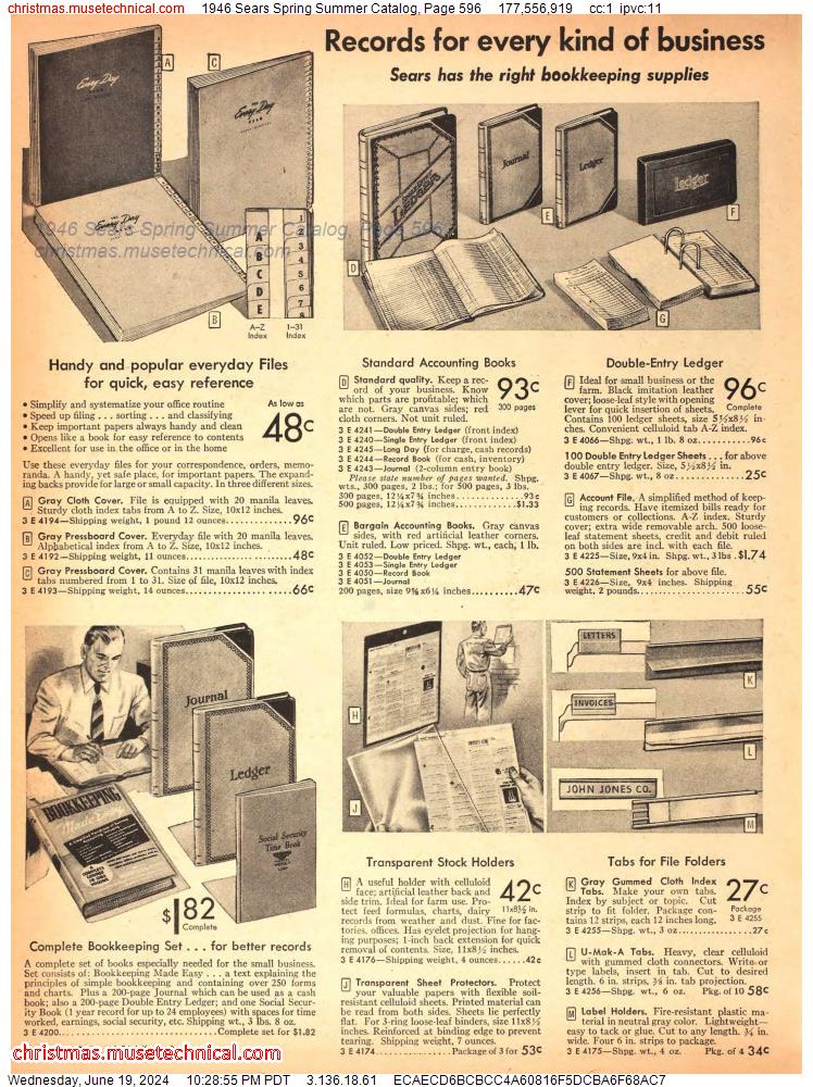 1946 Sears Spring Summer Catalog, Page 596