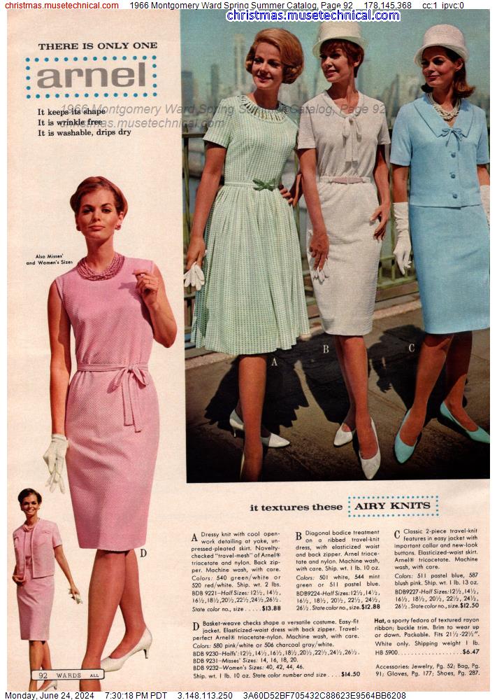 1966 Montgomery Ward Spring Summer Catalog, Page 92