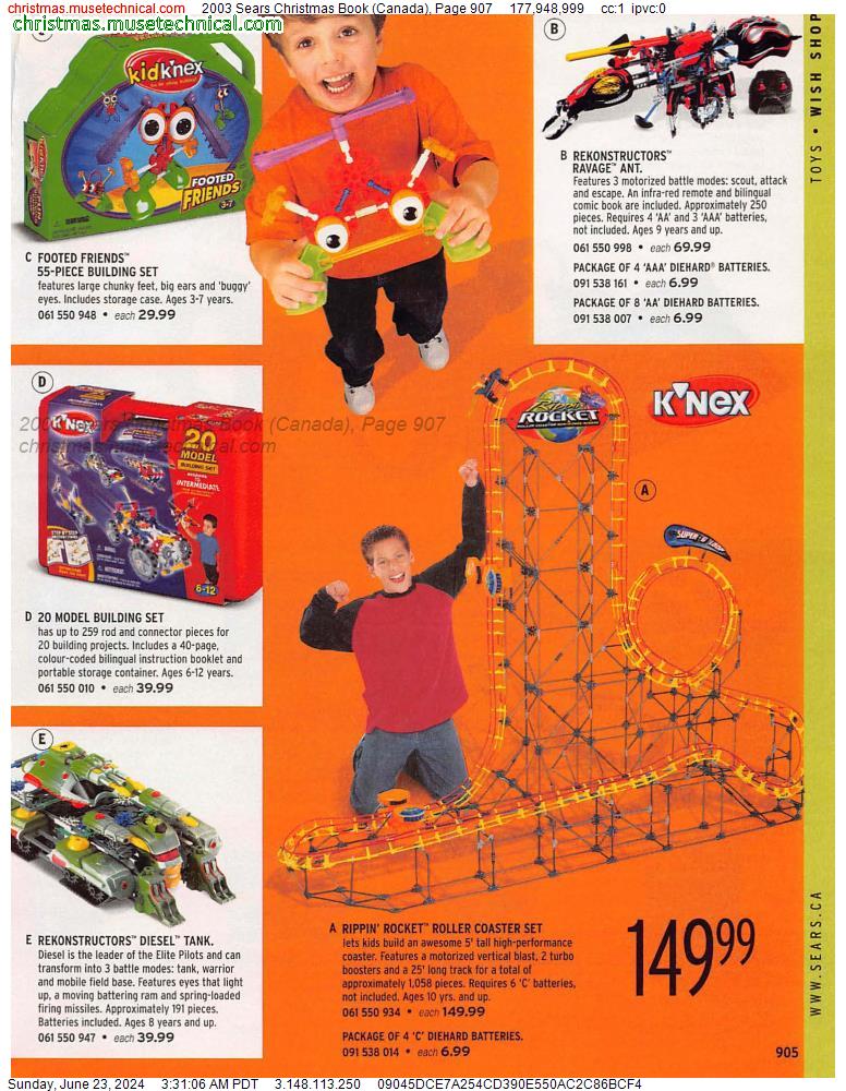 2003 Sears Christmas Book (Canada), Page 907