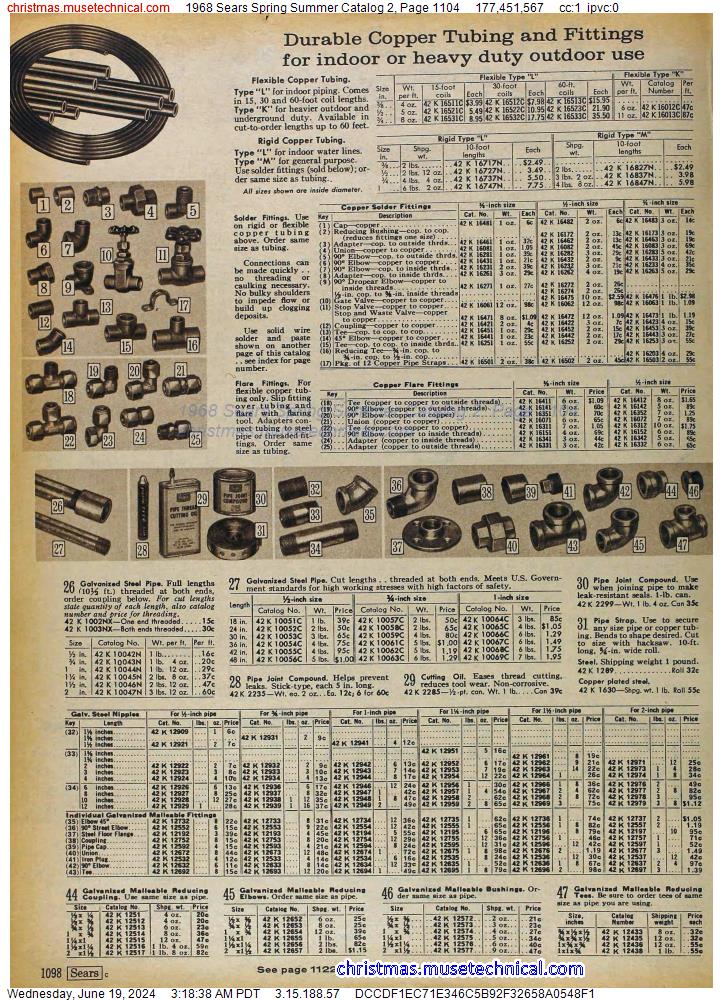 1968 Sears Spring Summer Catalog 2, Page 1104