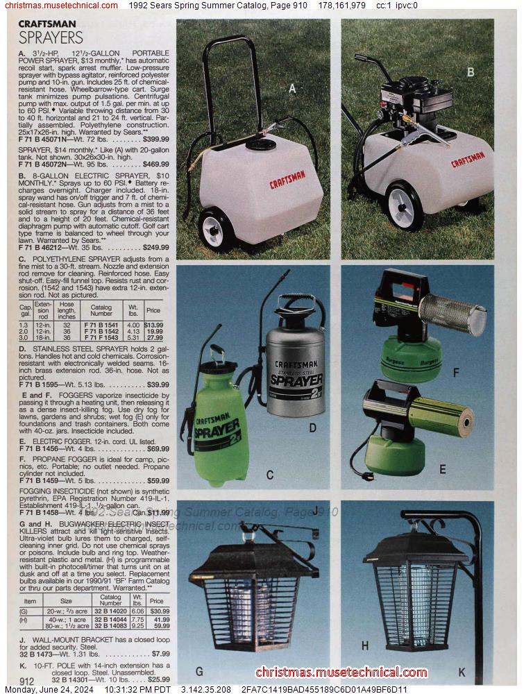 1992 Sears Spring Summer Catalog, Page 910