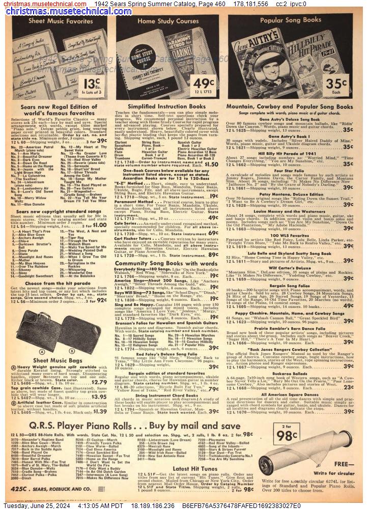 1942 Sears Spring Summer Catalog, Page 460