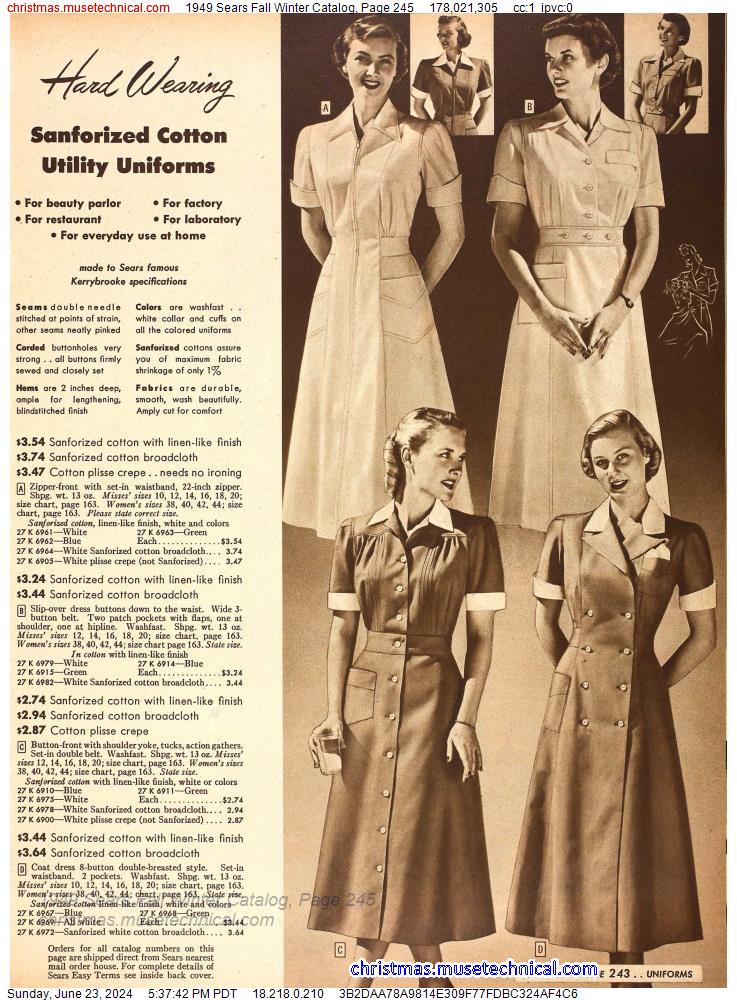 1949 Sears Fall Winter Catalog, Page 245
