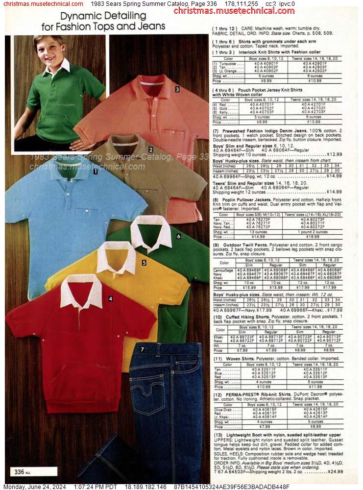 1983 Sears Spring Summer Catalog, Page 336