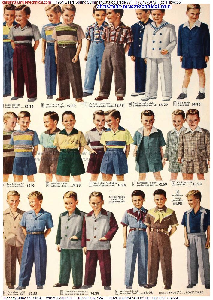 1951 Sears Spring Summer Catalog, Page 77