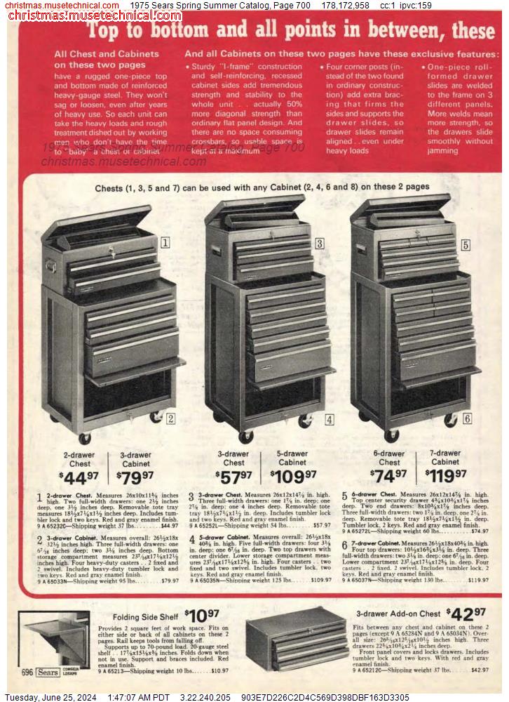 1975 Sears Spring Summer Catalog, Page 700