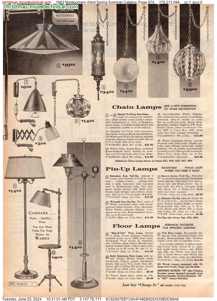 1963 Montgomery Ward Spring Summer Catalog, Page 870