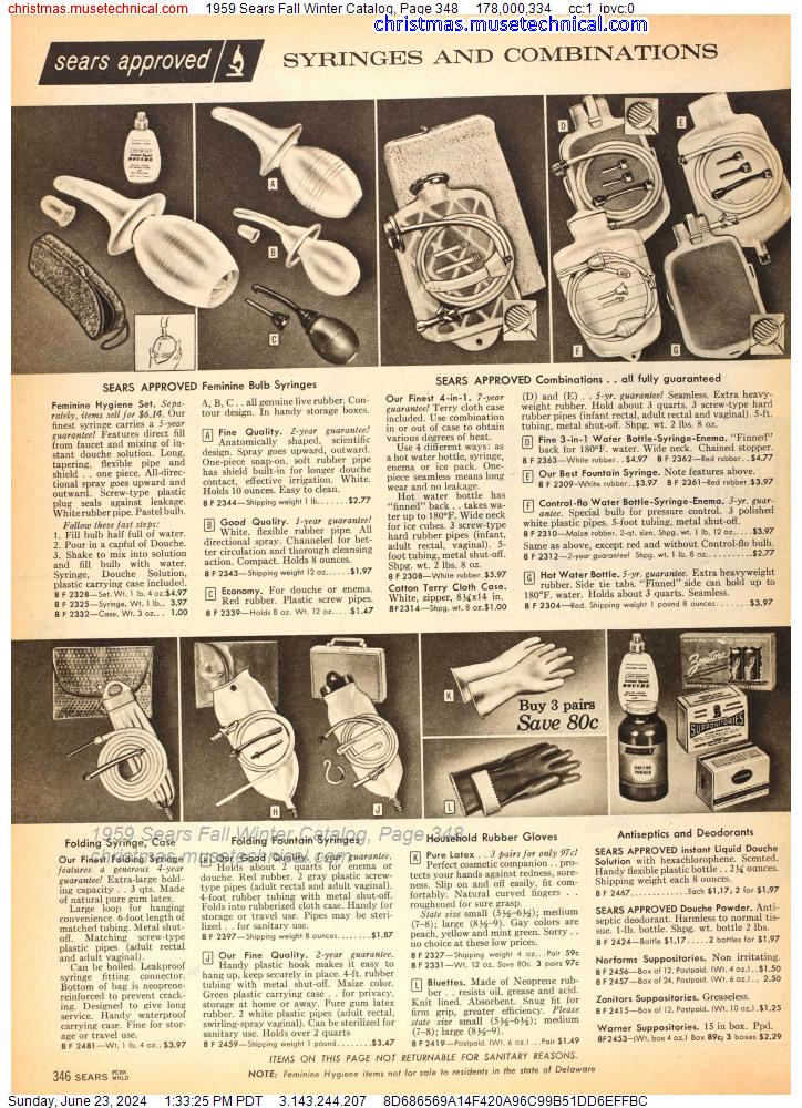 1959 Sears Fall Winter Catalog, Page 348
