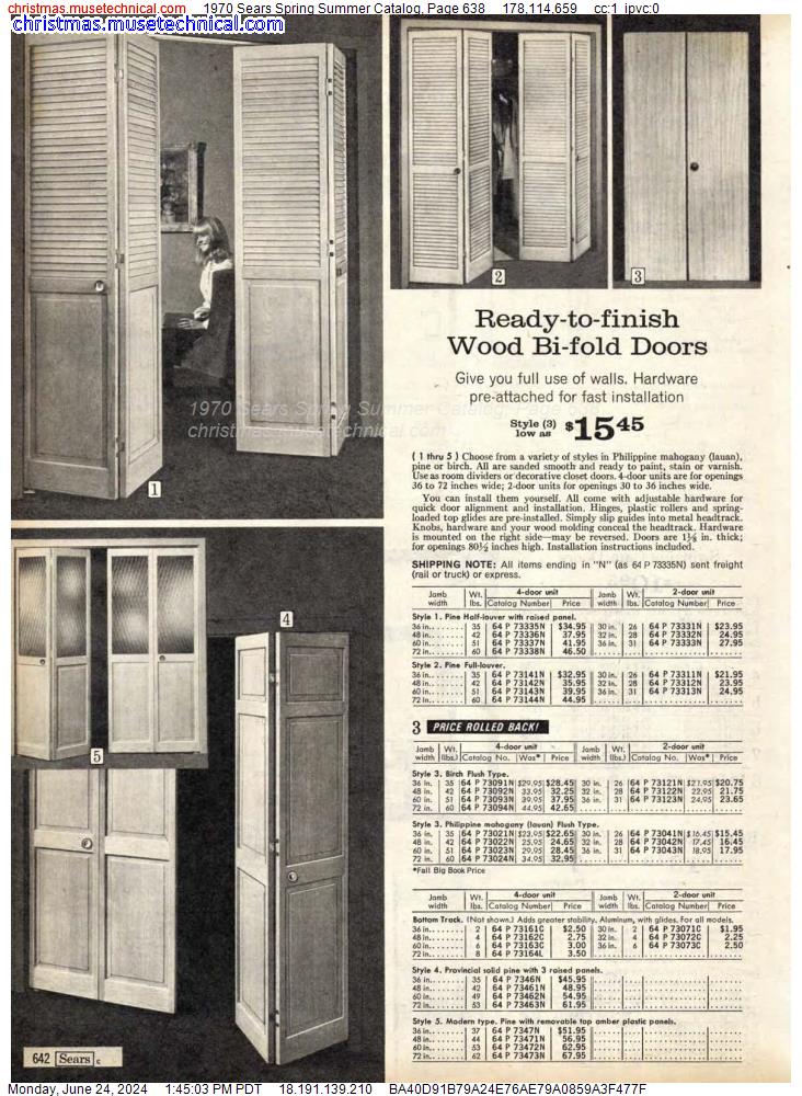 1970 Sears Spring Summer Catalog, Page 638