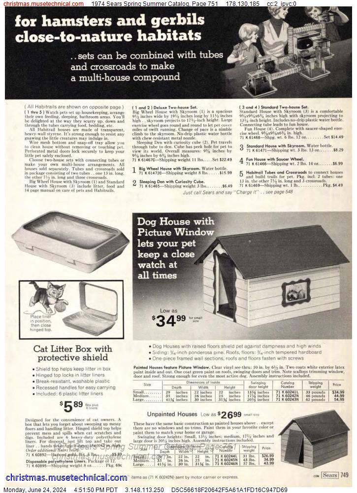 1974 Sears Spring Summer Catalog, Page 751