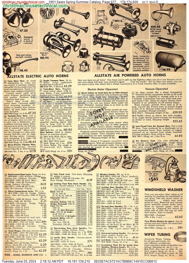 1951 Sears Spring Summer Catalog, Page 977