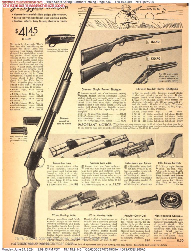 1946 Sears Spring Summer Catalog, Page 534