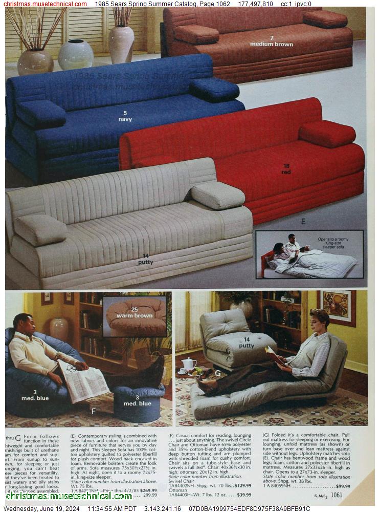 1985 Sears Spring Summer Catalog, Page 1062