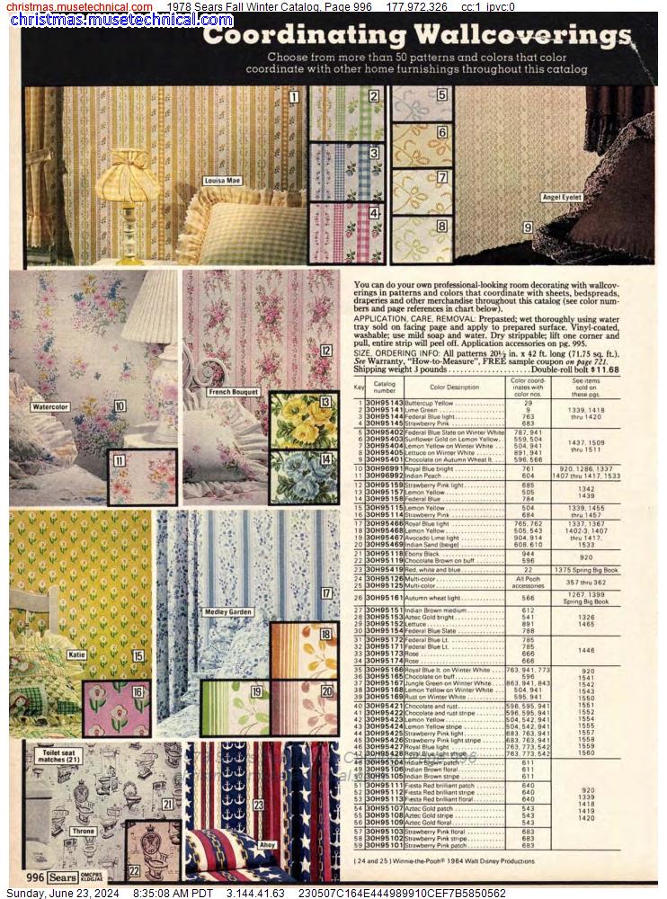 1978 Sears Fall Winter Catalog, Page 996