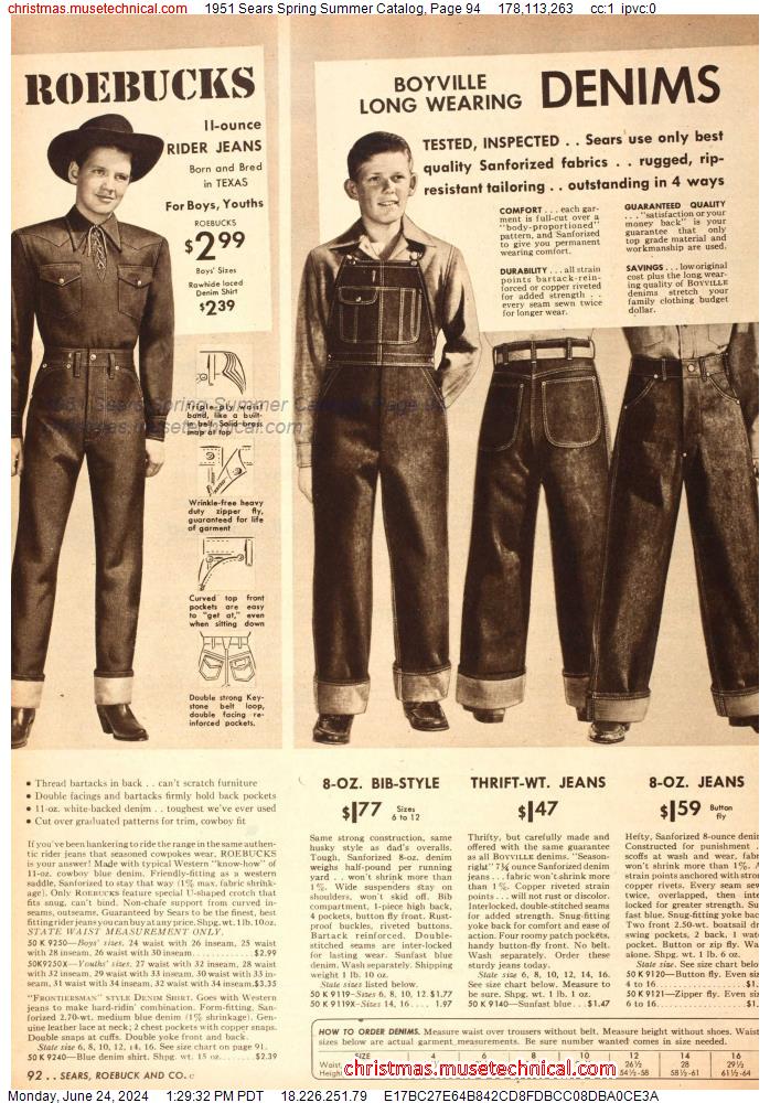 1951 Sears Spring Summer Catalog, Page 94