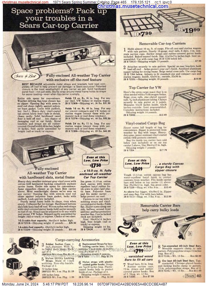 1971 Sears Spring Summer Catalog, Page 465