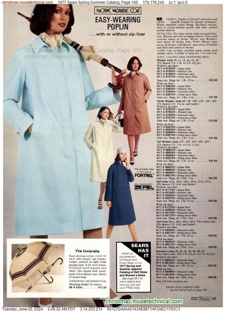 1977 Sears Spring Summer Catalog, Page 105