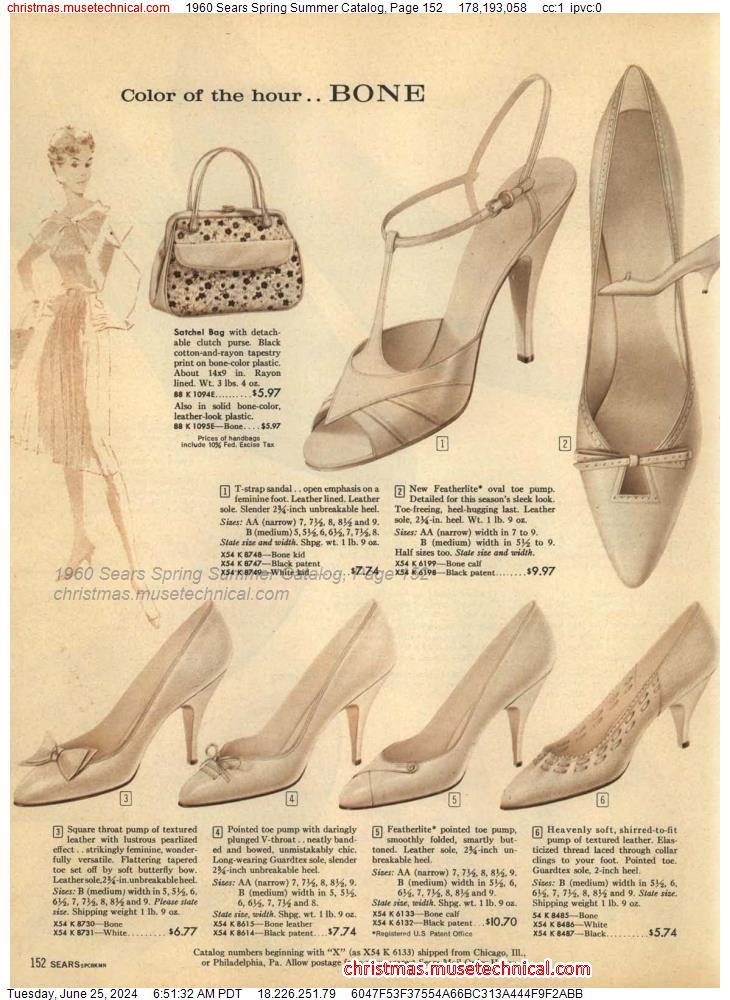 1960 Sears Spring Summer Catalog, Page 152