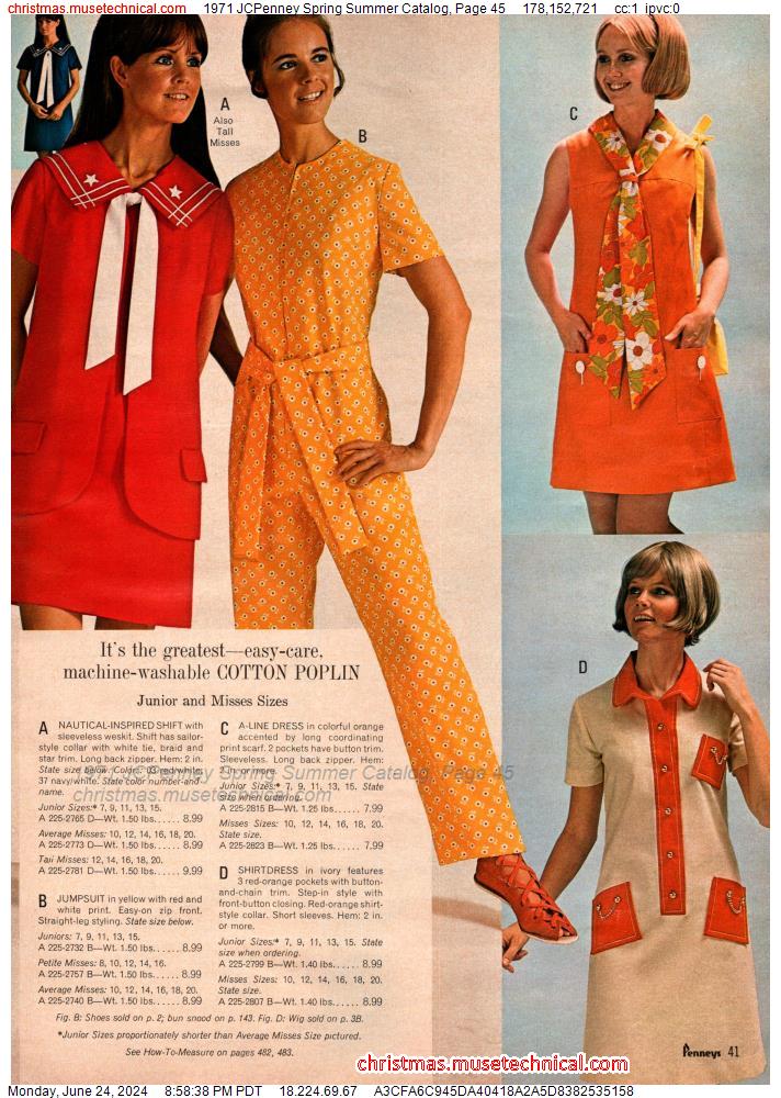 1971 JCPenney Spring Summer Catalog, Page 45