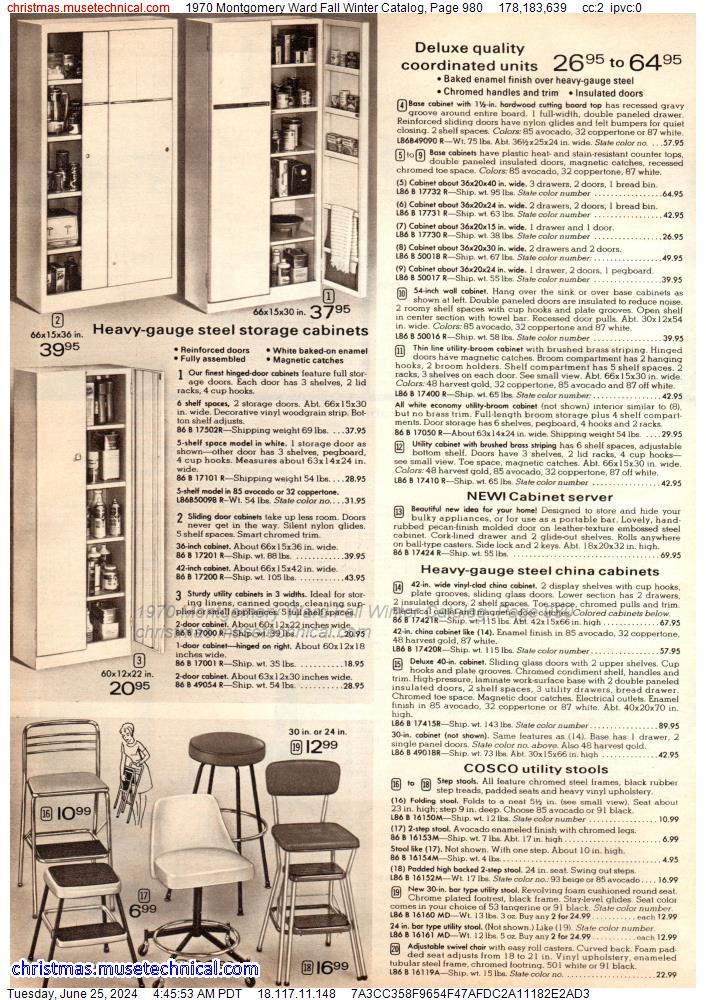 1970 Montgomery Ward Fall Winter Catalog, Page 980