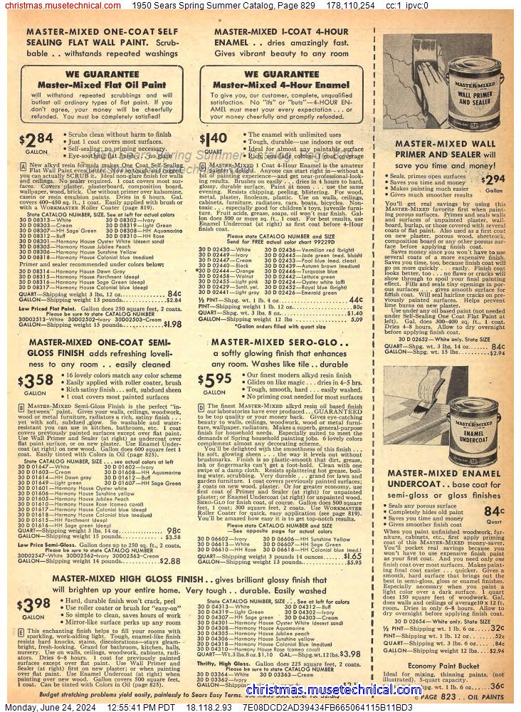 1950 Sears Spring Summer Catalog, Page 829