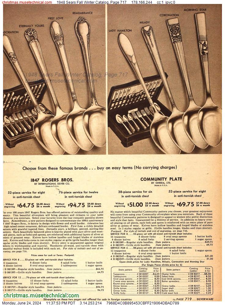 1948 Sears Fall Winter Catalog, Page 717