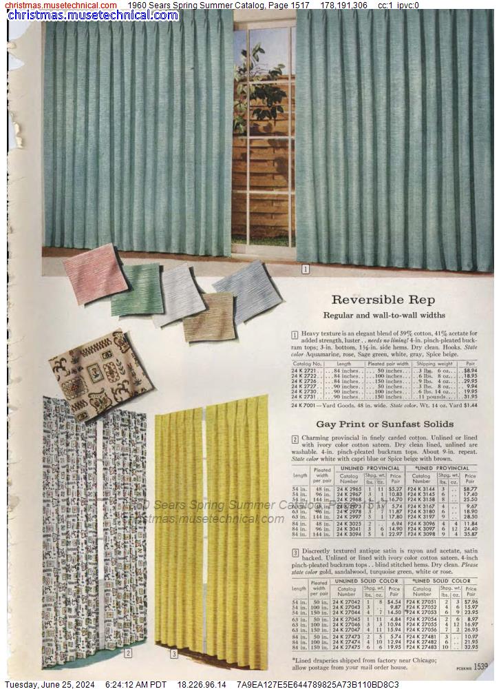 1960 Sears Spring Summer Catalog, Page 1517