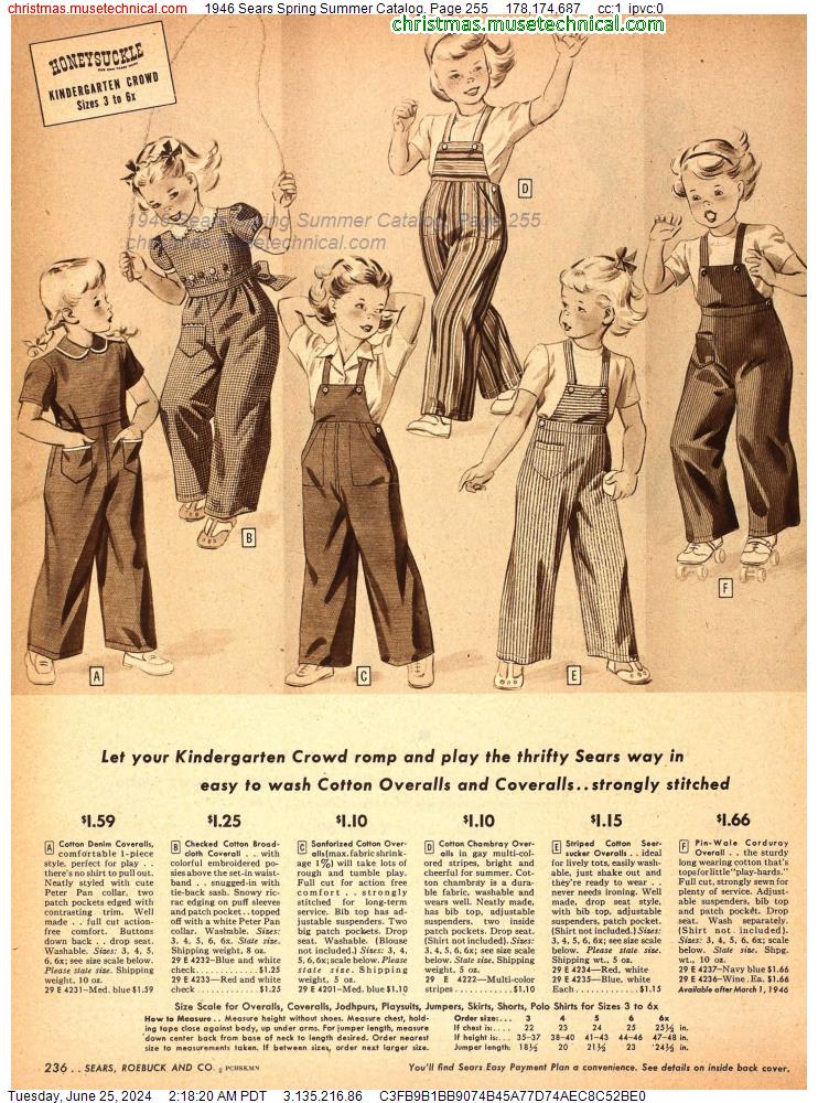 1946 Sears Spring Summer Catalog, Page 255